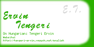 ervin tengeri business card